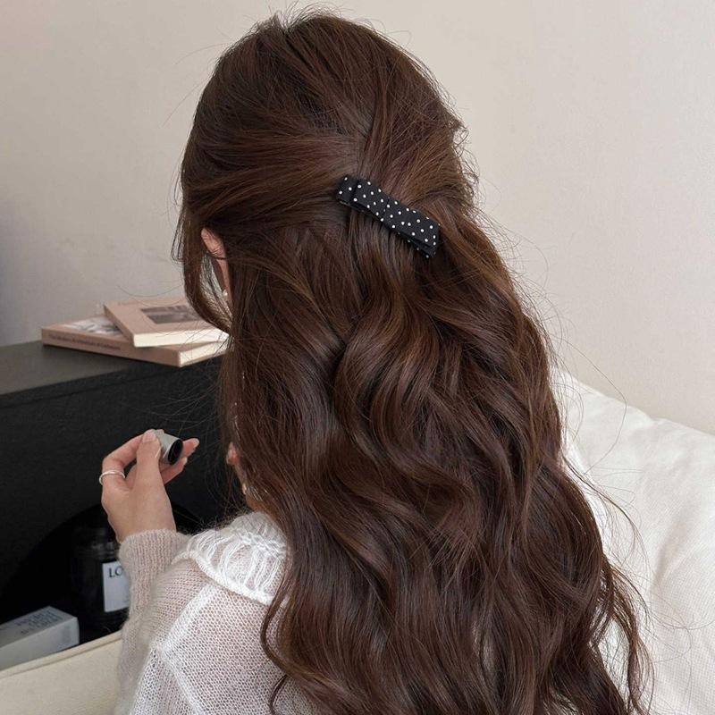 Polka Dot Bow Hair Comb Cute Minimalist Design Non Slip Durable for Women Girls Home Daily Hair Accessory