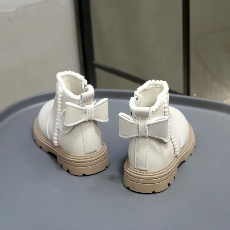 Ghete Martin la modă pentru fete: Toamnă/Iarnă 2025 cu Talpă Moale și Catifea, Design Prințesă la Gleznă.