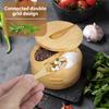 Salt and Pepper Bowls Bamboo Pepper Salt Box with Lid 2 Compartments Storage Box Multipurpose Seasoning Container for Spice