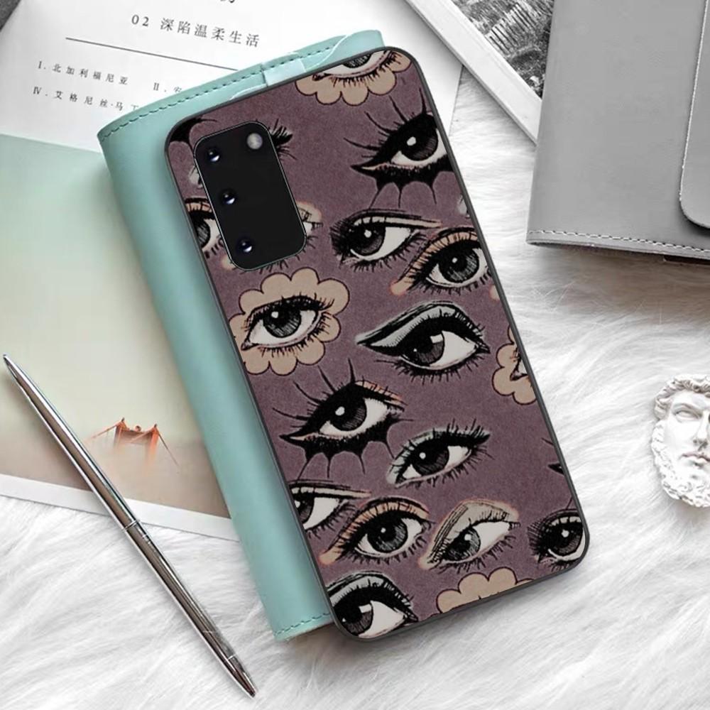Spooky Scary Red Eye Pattern Phone Case For Samsung S 9 10 20 21 22 23 30 23 24 Plus Lite Ultra FE S10lite Fundas