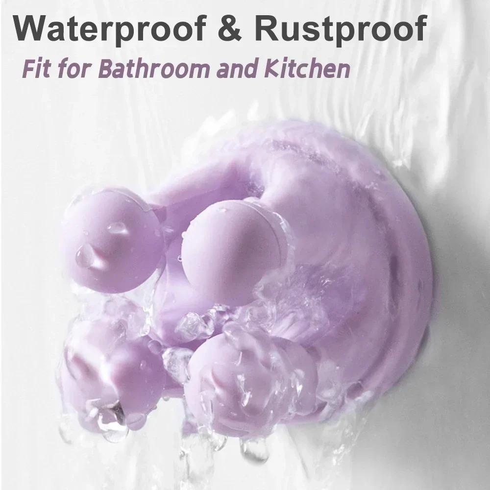 Suport pentru periuță de dinți din silicon, impermeabil, adeziv, montat pe perete, agățat, cârlige pentru cabluri, mufă, dormitor, baie, bucătărie, organizator