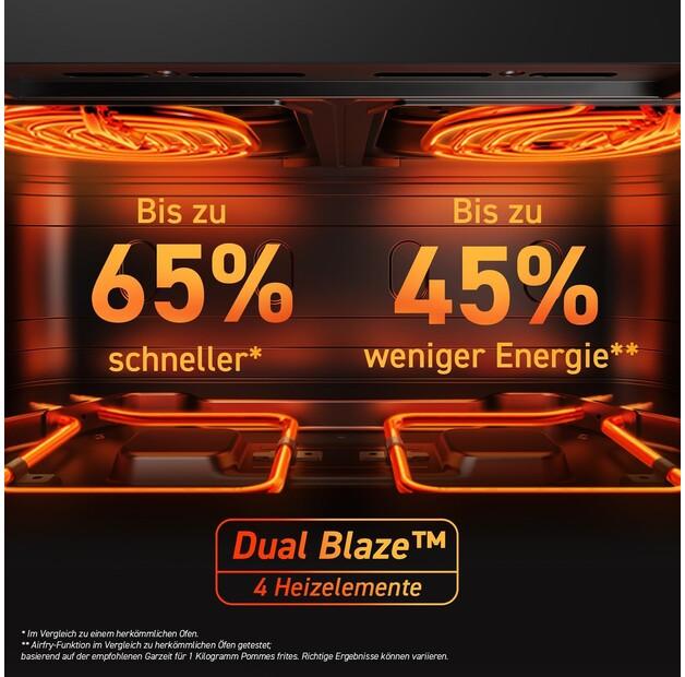 Фритюрница Cosori Dual Blaze Twin Fry 10l schwarz/silber (CAF-TF101S-AEU)