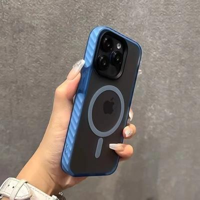 Luxury Magnetic Color Matte Translucent Shockproof Case For iPhone 16 12 13 14 11 15 Pro Max Plus Magsafe Wireless Charge Cover