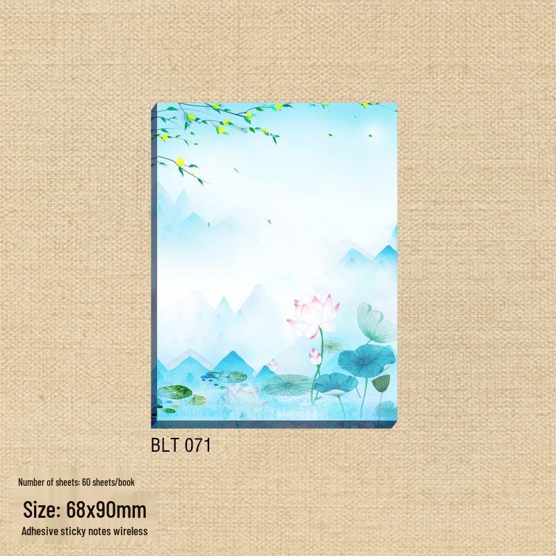 Ancient Style Sticky Notes: Cartoon Memo Pad - Cute, Tearable, Small Notebook with Reusable Stickies