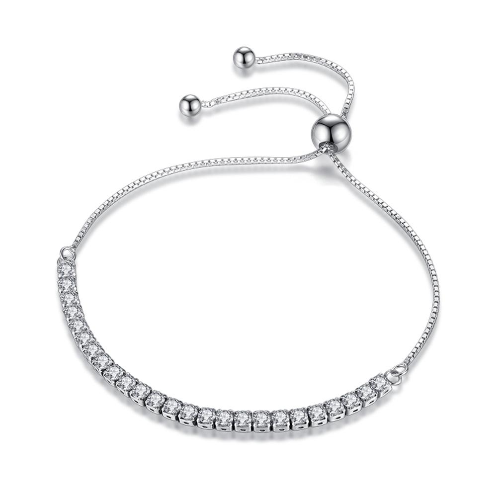 D VVS1 Moissanite Tennis Bracelet Original S925 Sterling Silver Plated 18k White Gold with GRA Bracelets for Women Man