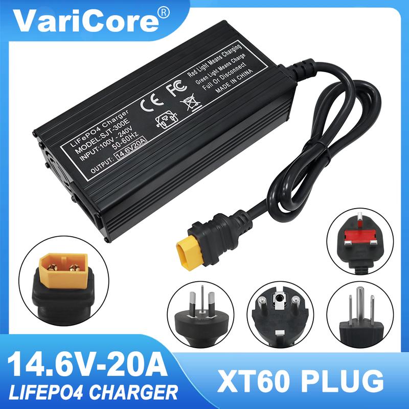 12v 20A 10A 4S High Power 14.6V/12.8V Lifepo4 Charger 110-220V for Lithium iron phosphate Battery Pack