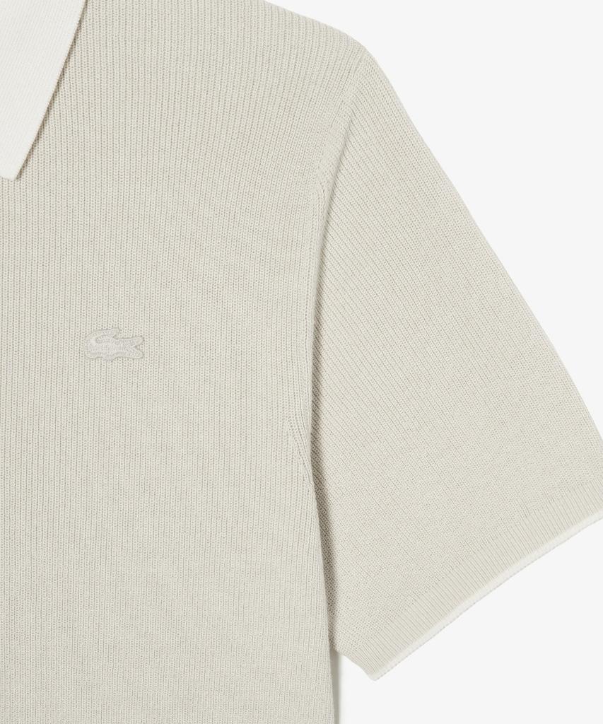 LACOSTE Men'S Rib Collar Spun Yarn Short Sleeve Sweater Polo Shirt Ph943E-56G I18