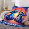 1ks Deka s potiskem Stitch - Měkká, celoroční přehoz do obývacího pokoje, ložnice, na cesty