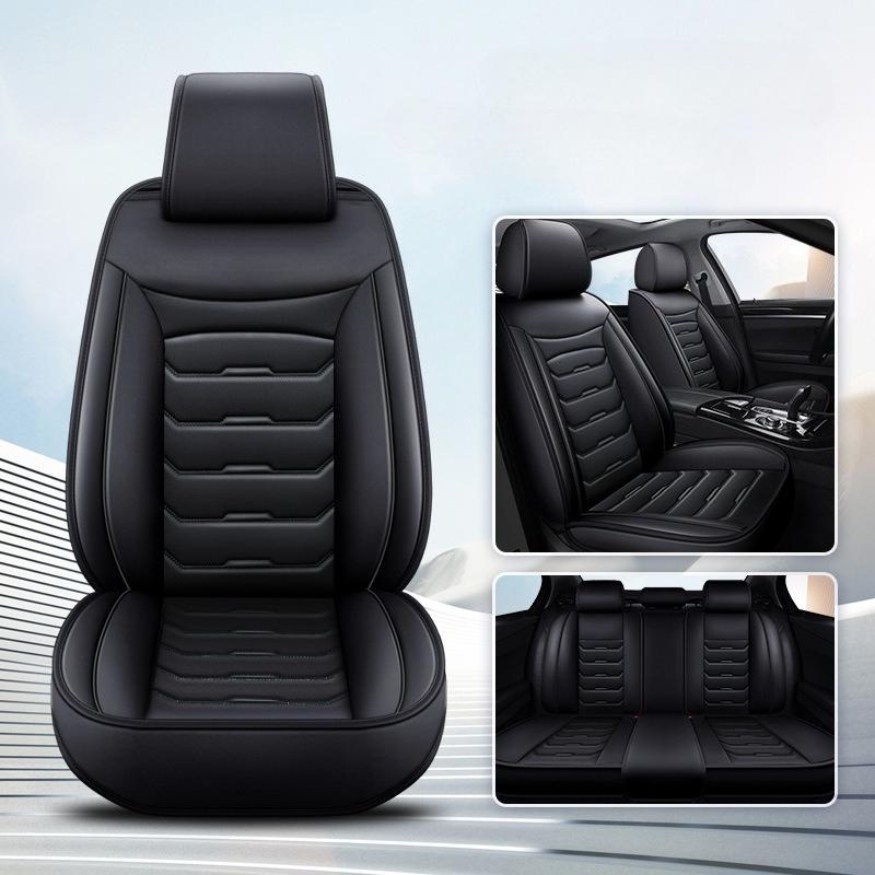 5-Seat Car Seat Covers, SUV PU Leather Full Coverage All-Season Seat Cushions for Sedan, Summer Car Seat Pads