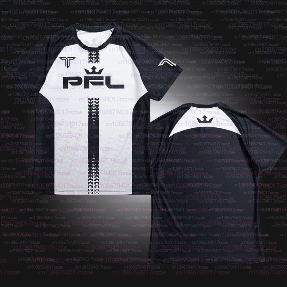PFL Walk 2025 Boxing Jersey Men Summer Sparring MMA Uniform Clothing Outdoor Sports Short Sleeve Supporter T-Shirt Oversized Top