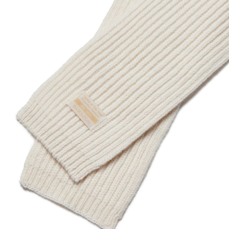 Ramolin Wool Knit Muffler Ivory