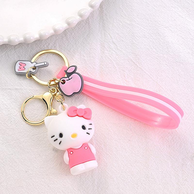 Sanrio Cartoon Cute Melody & Kuromi Pendant Keychain Doll