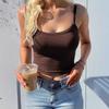 Spring Summer Y2K Grunge Crop Cami Top for Women, Casual Streetwear Sleeveless Tank Top, Leisure European American Fashion