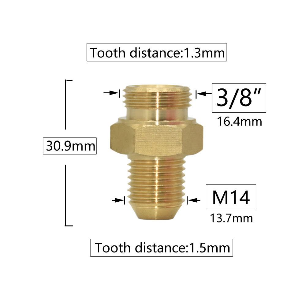 Brass 3/8 1/2 3/4" To M14 M18 M22 Male Female Thread Connector Cleaning Machine Faucet Bathroom Kitchen Copper Fittings