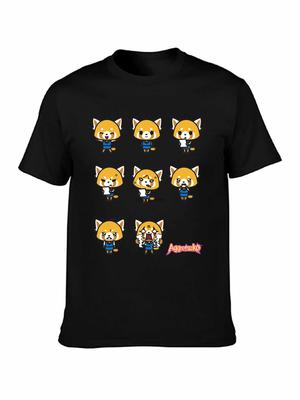 Brand Men Shirt Aggretsuko Current Mood Tee Shirt