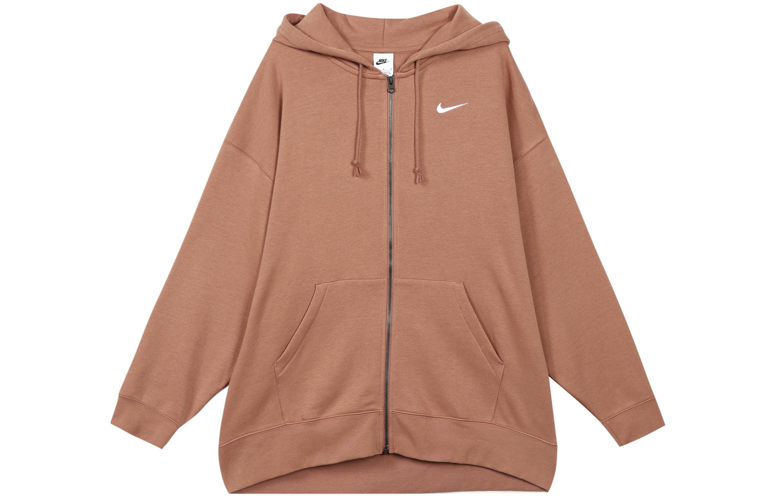 Nike Sweatshirts Women s Orange Thickened Cardigan DD5635-215 S