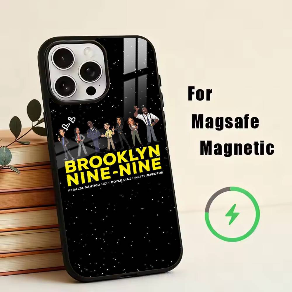 

B-Brooklyn Nine 99 Phone Case For iPhone17,16,15,14,13,12,11 Plus,Pro Magnetic with Magsafe Wireless Charging iPhone17Promax