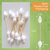 HANNEA® 100-Count Ear Buds Cotton Premium Bamboo Ear Cleaning Buds Multipurpose Double-Tipped Soft Earbuds Cotton Swabs for Baby & Personal Care