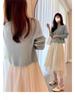 Elegant Women's Slimming Knit Cardigan - Autumn Round Neck Sweater with Gentle Style