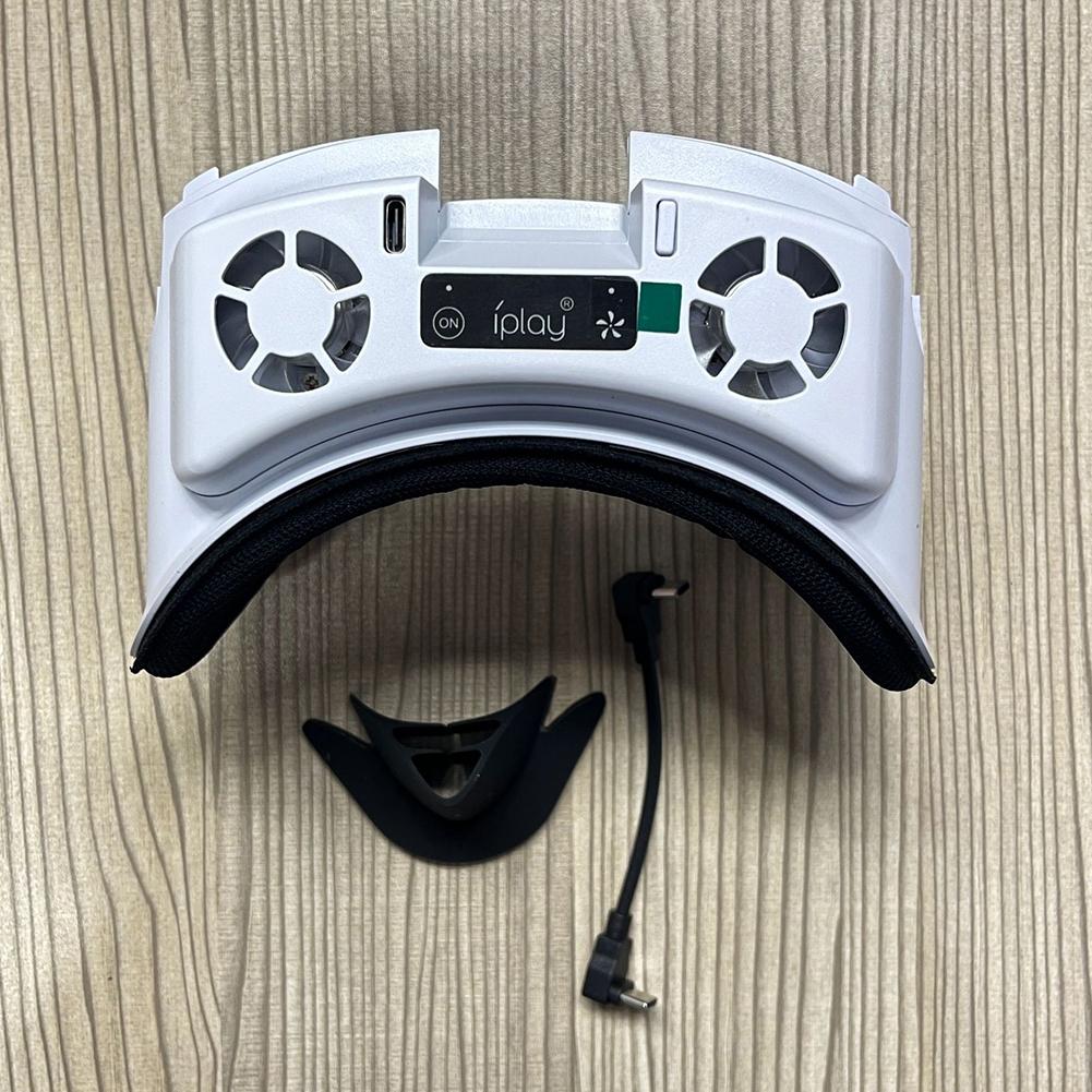 Face Cover with Cooling Fan Cool Mask Rechargeable with RGB Light with Anti-Leakage Nose Pad for Meta Quest 3 Accessories