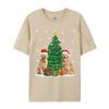 Xmas Lighting Santa Golden Retriever Tshirt Unisexs Tshirt Personalized Print T Shirt Black Best Gift Clothing