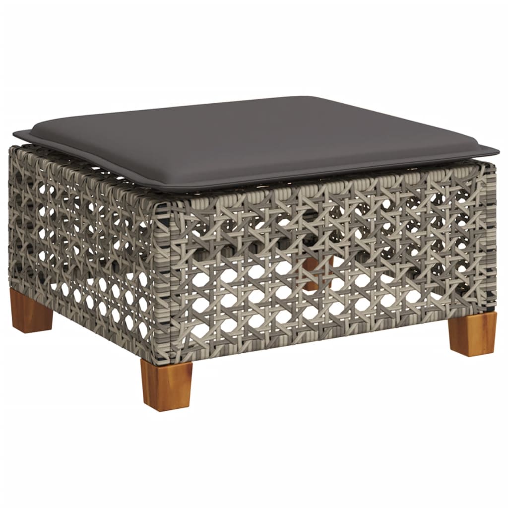 Vidaxl 5-Cz. Set da Giardino, Cuscini, Rattan PE Grigio