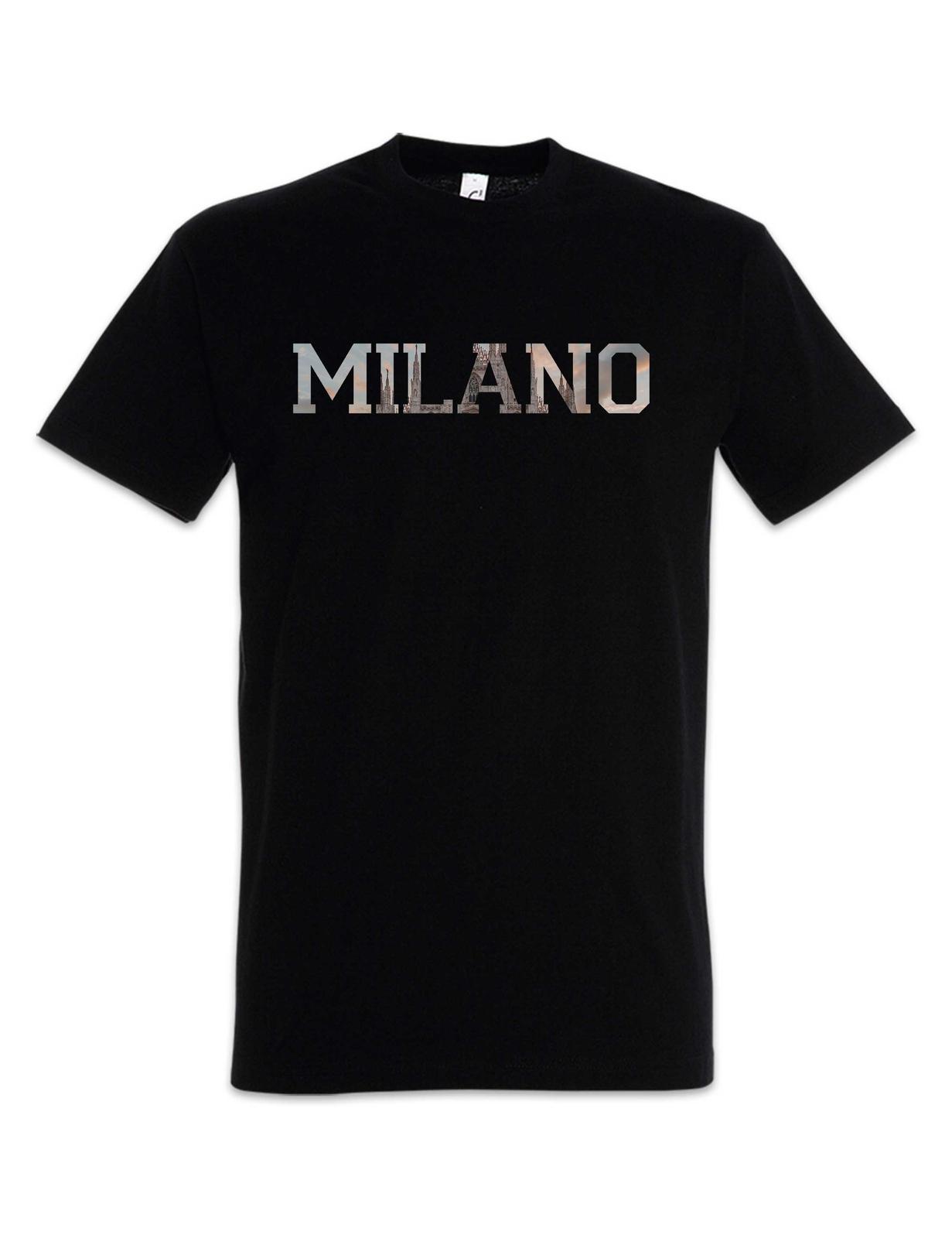 Milano T-Shirt Mens Womens Tees Top Skyline City Ville Ciudad Milan Lombardy Lombardie Italy 2XL