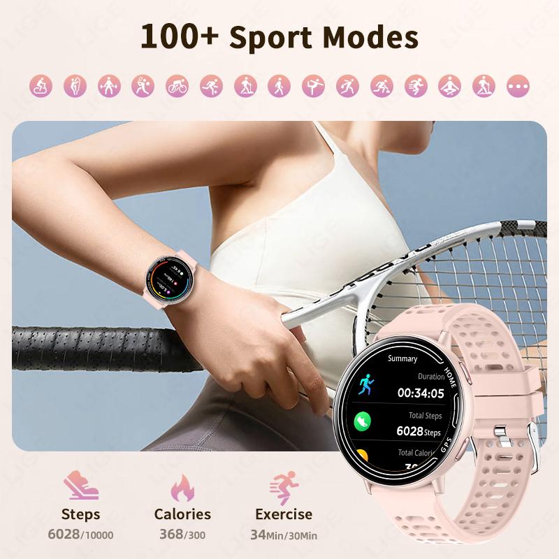 GPS Smart Watch Heart Rate Monitoring Bluetooth Call Outdoor Sports 1ATM Waterproof 1.39 Inch Screen Men Woman Smartwatch