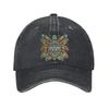 Boné de Baseball Tribal Colorido Tartaruga Jeans Lavado Chapéu de Pai Ajustável Proteção Solar ao Ar Livre Unissex