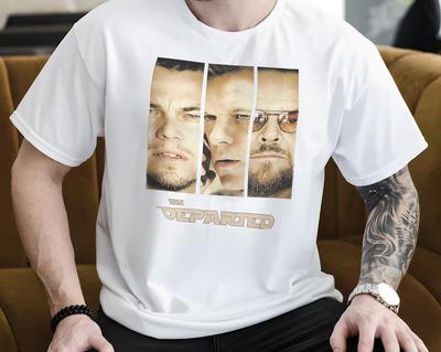 Vintage Departed V1 Natural T Shirt and Kids Shirt Movie Poster Retro Vintage Cotton Men's Women's Gift Present