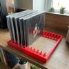 Plastic CD Storage Rack 12 Slots Lightweight CD Storage Display Shelf Space Saving Black Game Case Storage Rack Desktop