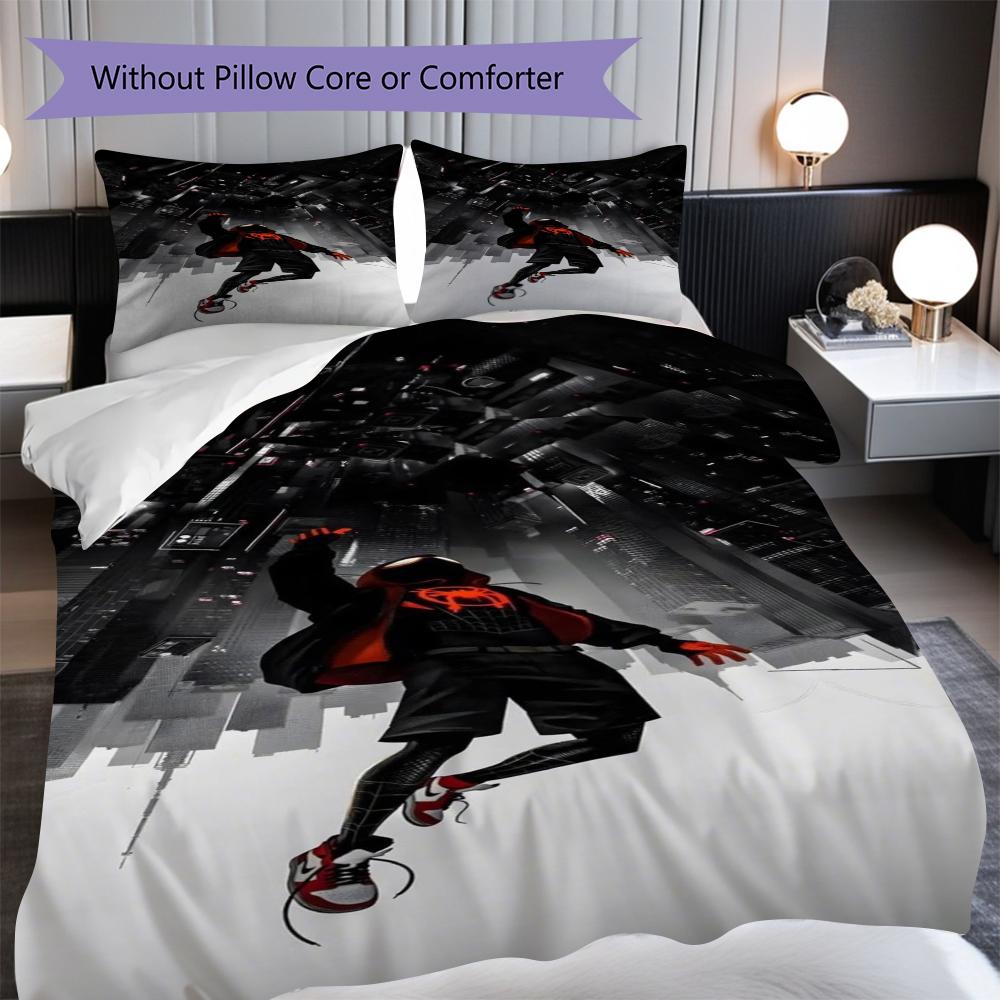 1PC Spider-Man pattern Bedding Quilt Set Quilt Cover Pillowcase Home Decoration Birthday Gift (1 * duvet cover + 2 * pillowcase, without core)