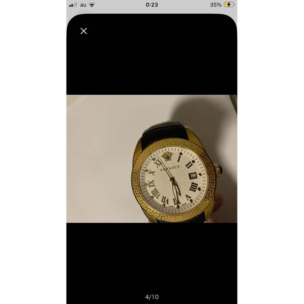 Used Working item VERSACE wristwatch quartz