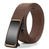 Men'S Toothless Automatic Buckle Woven Canvas Belt Belt Casual Nylon Tactical Pants Belt Military Training Outdoor Belt