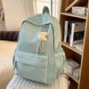 Schoolbag Korean Version Schoolbag Female Simple Style New Solid Color Japanese Backpack College Style Versatile Male Junior High School Student