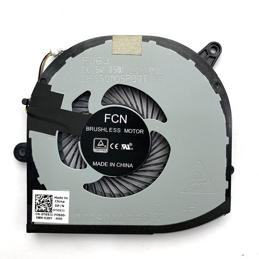 BestParts Cooling Fan Replacement for Dell XPS 15 0VJ2HC 0TK9J1 CPU+GPU 9560, P/N CN-0VJ2HC, CN-0TK9J1