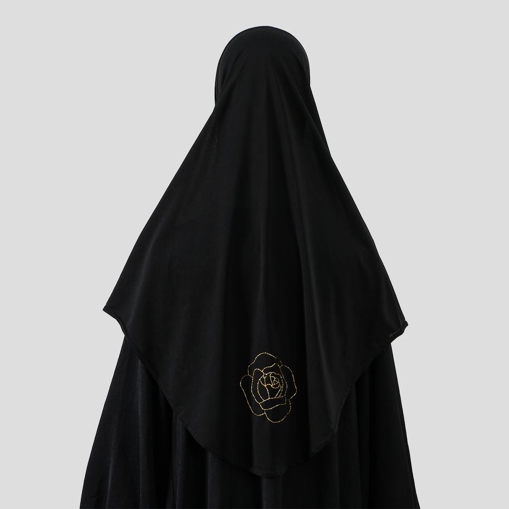 Ramadan Golden Embroidery Muslim Modal Hijabs For Women Solid Headscarf Khimar Hijabs Bandana Sports Hijab Arabic Islam Tudung