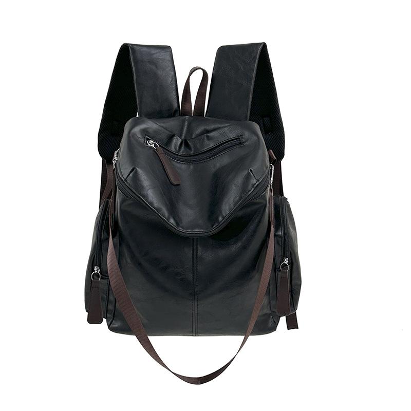 Schoolbag European and American retro soft pu backpack women's 1011 new British style cool sa pu backpack commuter multi-purpose backpack