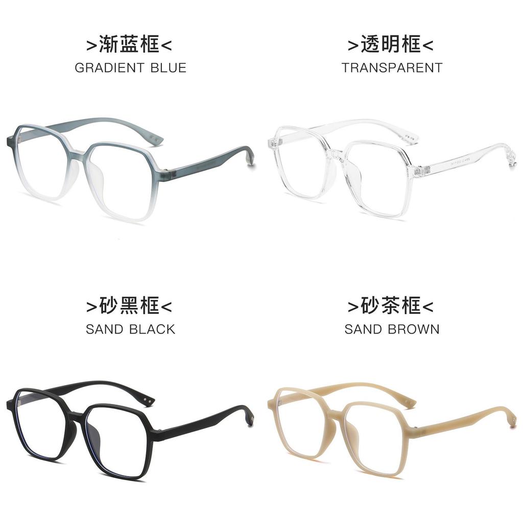 Geometric Eyeglass Frame With Blue Light Blocking For Fashionable Commuting Men And Women
