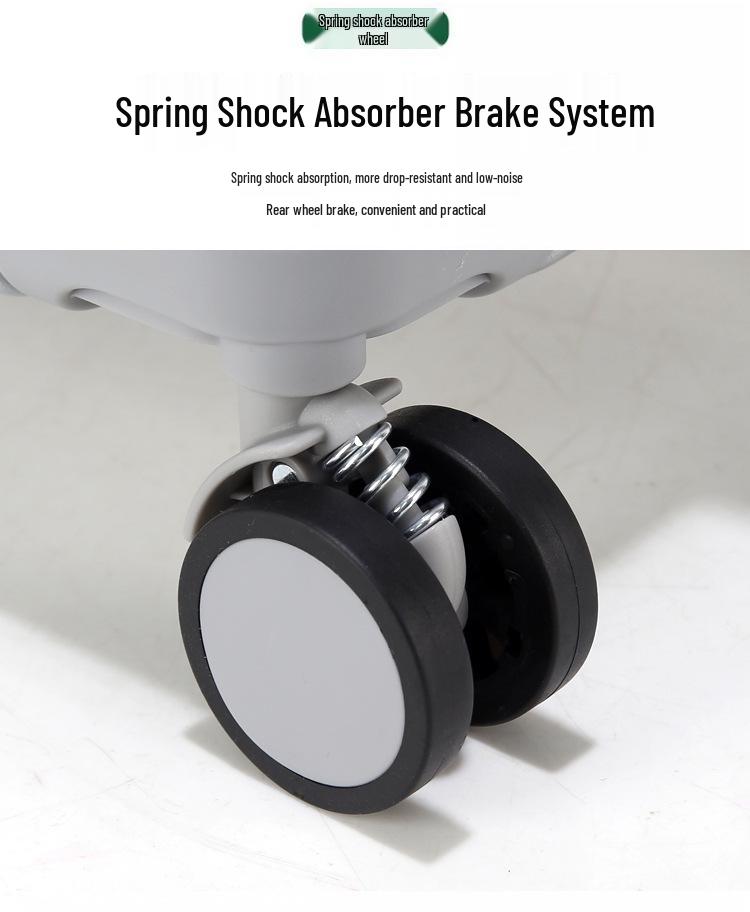 Universal Aluminum Frame Trolley Suitcase with Front Opening and Large Capacity for Women and Men