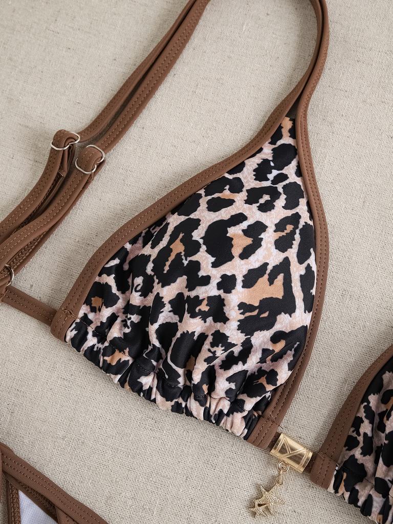 Lace Starfish Pendant Triangle Cup Sexy Two Piece Bikini Set Elegant