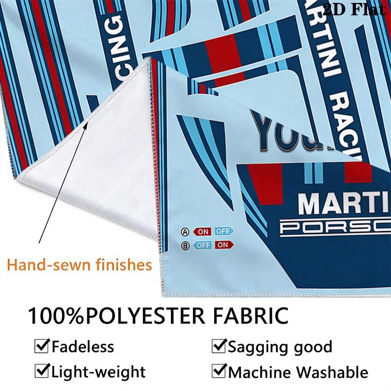 Martini Racing Custom Name Wall Tapestry Aesthetic Wall Hanging Printed Fabric Blanket Decorative Tapestries for Bedroom Living Room Home Decor
