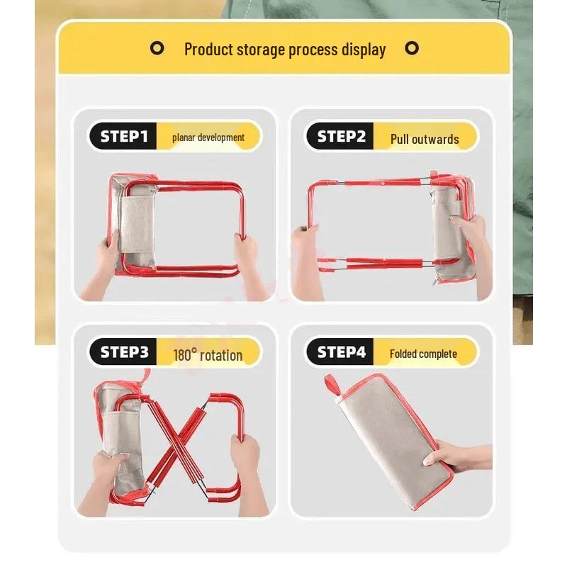 Compact Folding Outdoor Stool with Carry Bag for Fishing and Camping