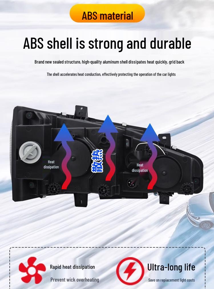 LED Headlight Assembly with DRL for FAW Jiefang J6/J6P/J6M - Double Lens Modified