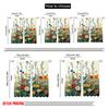 2pcs 2D flat printing Party Curtain flower plants Polyester Without Electricity Festive Curtains for Home & Party Decoration