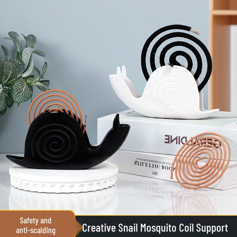 Creative Snail Fireproof Mosquito Coil Holder and Stand with Ash Catcher.