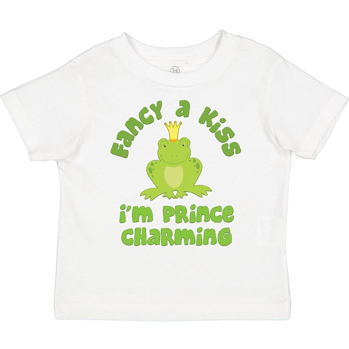 Inktastic Fancy A Kiss I m Prince Charming Toddler T-Shirt Frog Child Kid 130
