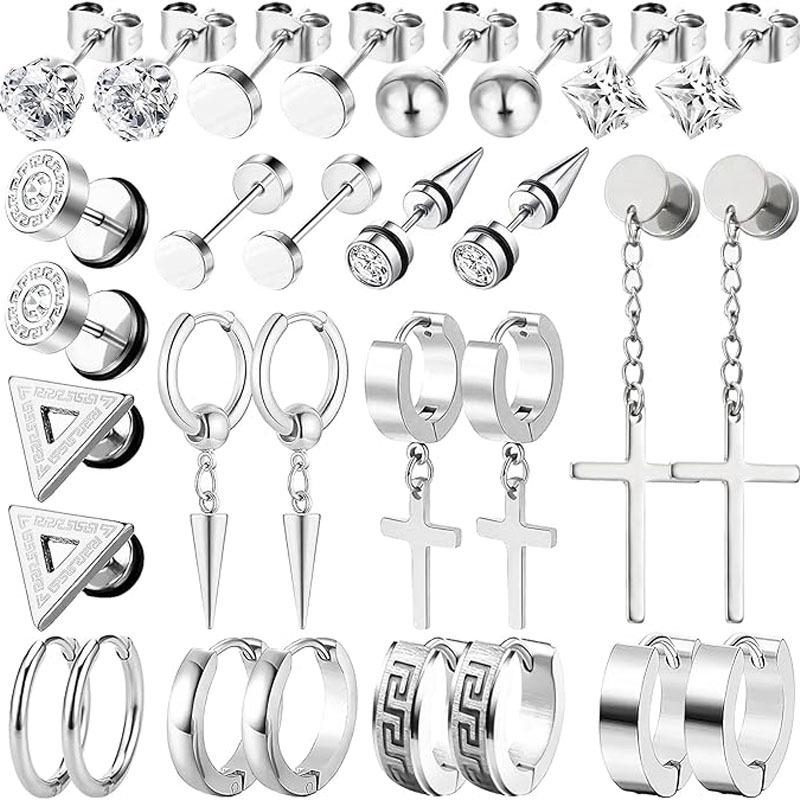 European & American High-End Stainless Steel Light Luxury Women's Stud Earrings - French-Inspired