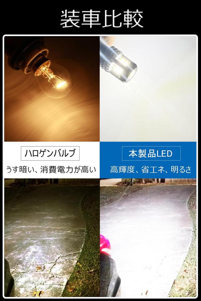 T20 LED Back Lamp, Blast Light, White, T20, Pinch Different, Built-in Canceller, Backward Light,