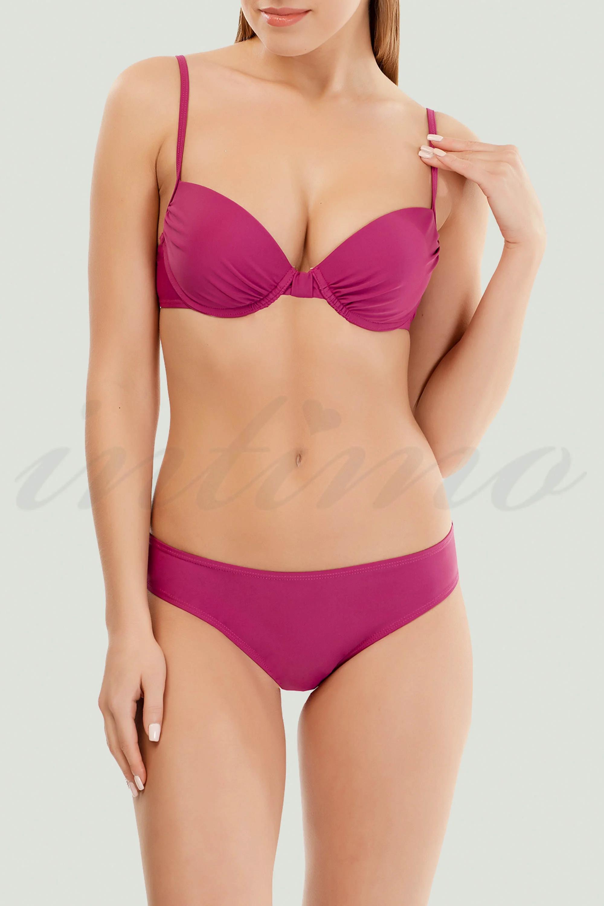 

Купальник Push Up, плавки сліп Marc & Andre (66618) 48B/XL імперська червоний колір